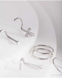 Lovisa - Surgical Steel Nose Ring & Stud 6-Pack