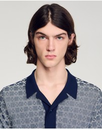 Sandro - Cross Knit Shirt Cardigan