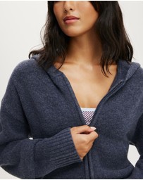 Cotton On Body - Zip Through Knitted Lounge Hoodie