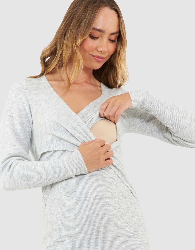 Ripe Maternity - Heidi Nursing Knit Dress