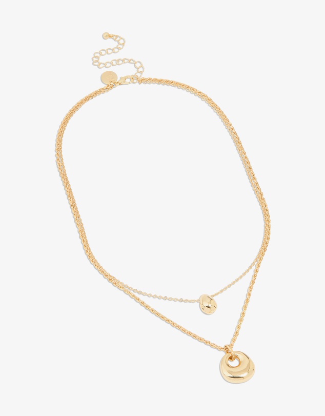 Lovisa - Gold Plated Organic Oval Layered Necklace