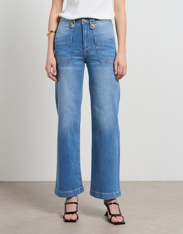 DRICOPER DENIM - Carrie Rodeo Blue Wide Straight Leg Jeans
