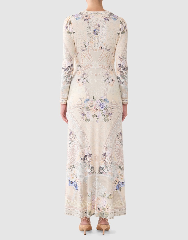 Camilla - Gathered Jersey Long Dress