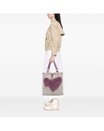 Pre-Loved by Azura Reborn - Pre-Loved Canvas Fringed Heart Applique Tote