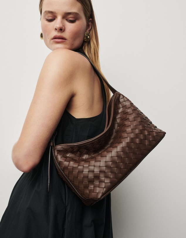 VESTIRSI - Elena Woven Shoulder Bag Chocolate
