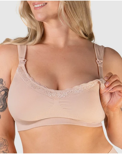 B Free Intimate Apparel - Cushion Padded Strap Wire Free Maternity & Nursing Bra﻿ (B-H) Cup