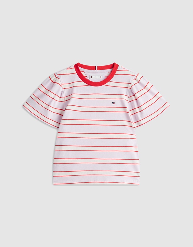 Tommy Hilfiger - Girls Stripe Relaxed Jersey Crew Neck Top - Kids