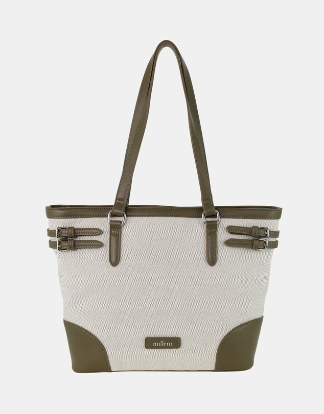 Milleni - Milleni Vegan Leather 2-tone Shoulder Bag