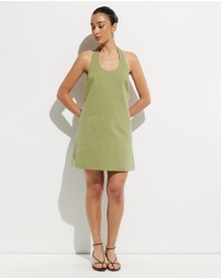Calli - Tara Halter Twill Dress