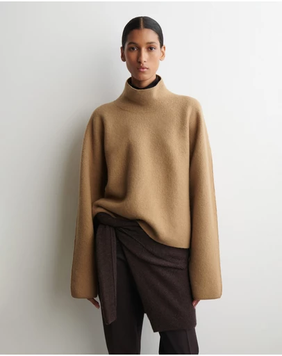 COS - Boiled-Wool Funnel-Neck Jumper