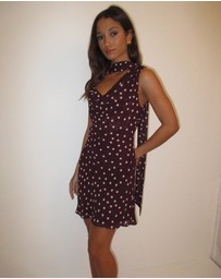 Dazie - Romeo Chiffon Neck Scarf Mini Dress