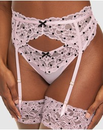 Ann Summers - Sexy Lace Flocked Suspender Belt