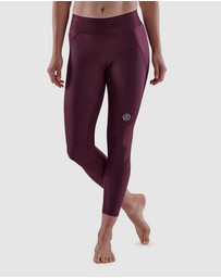 SKINS - SKINS Compression Series-3 Women's 7/8 Tights Activewear Burgundy