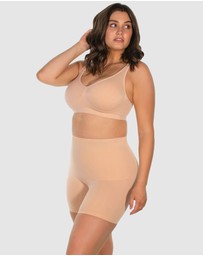 B Free Intimate Apparel - Targeted Tummy Control Stay-Up Shorts Silicone Band