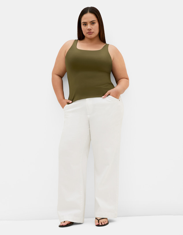 City Chic - Plus size Arami Sleeveless Top - dark olive