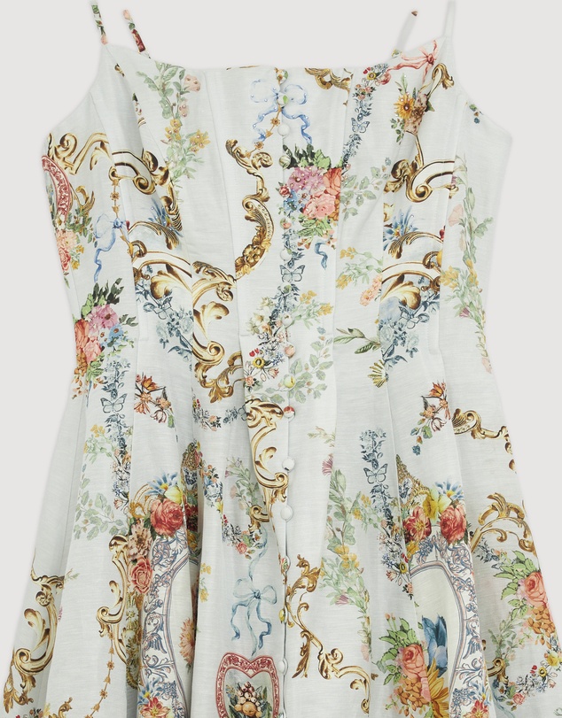 Revibe - Repaired Camilla Corset Dress With Long Flared Skirt - AU 10