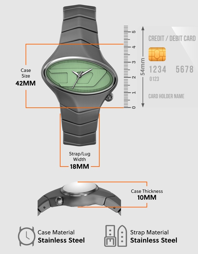 Diesel - D-Rush Gunmetal Analogue Watch
