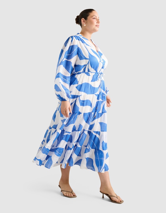 Forever New Curve - Adeline Curve Tiered Midi Dress