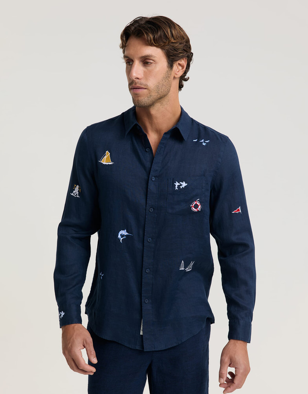 Sportscraft - Halyard Long Sleeve Linen Shirt