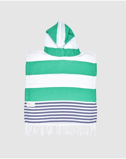 Green and Blue Hooded Beach Towel