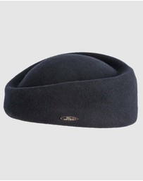 Max Alexander - Felt Dark Navy Pillbox Hat