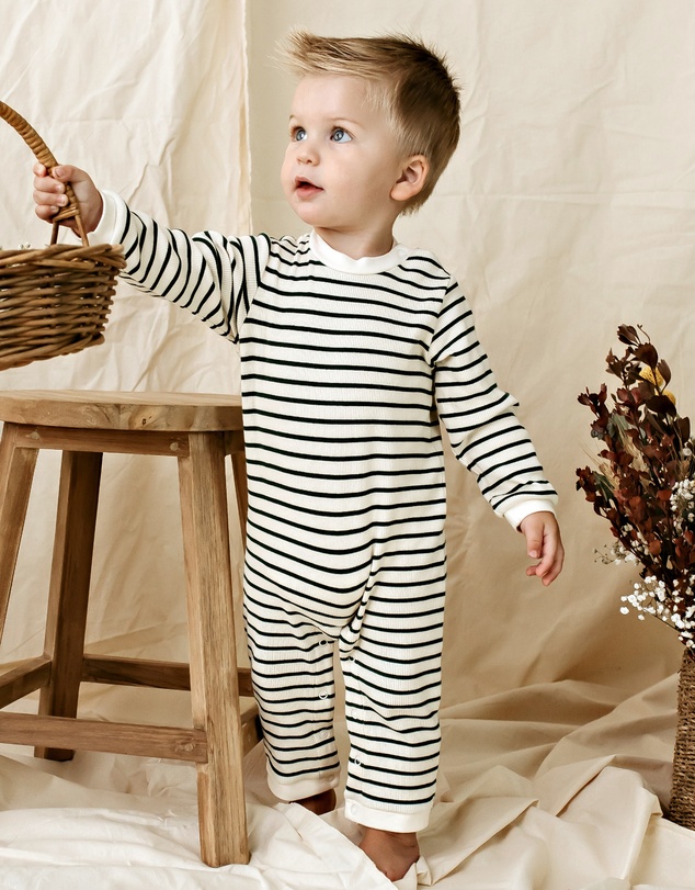 Designer Kidz - Jack Rib Stripe Romper