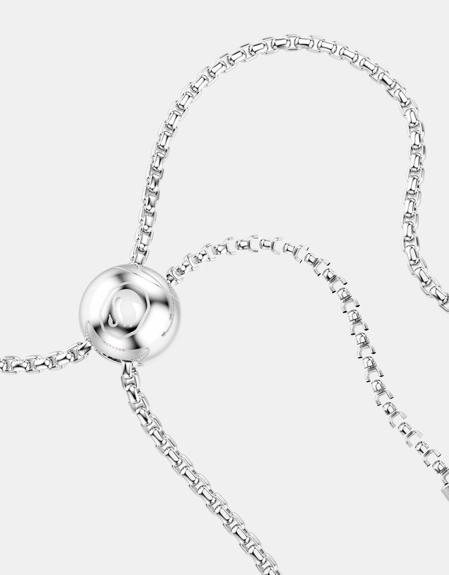 Swarovski - Matrix Bracelet, Round Cut, Pink, Rhodium Plated