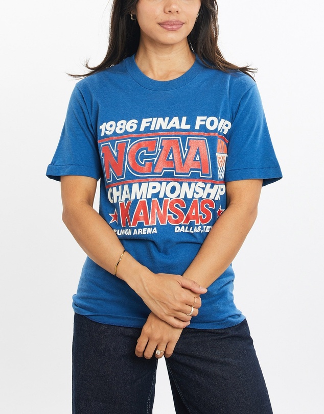 Vintage by The Real Deal - Pre Loved - Vintage 1986 NCAA Kansas Jayhawks Tee