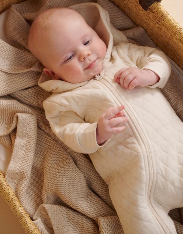 Purebaby - Quilted Growsuit-Babies