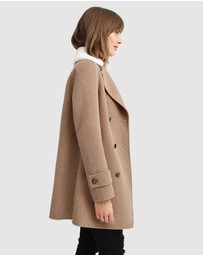 Belle & Bloom - Liberty Sherpa Collar Wool Blend Coat