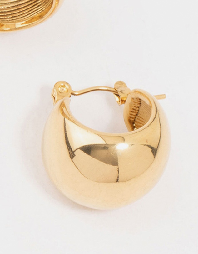 Lovisa - Waterproof Gold Plated Stainless Steel Bubble Hoop Earrings