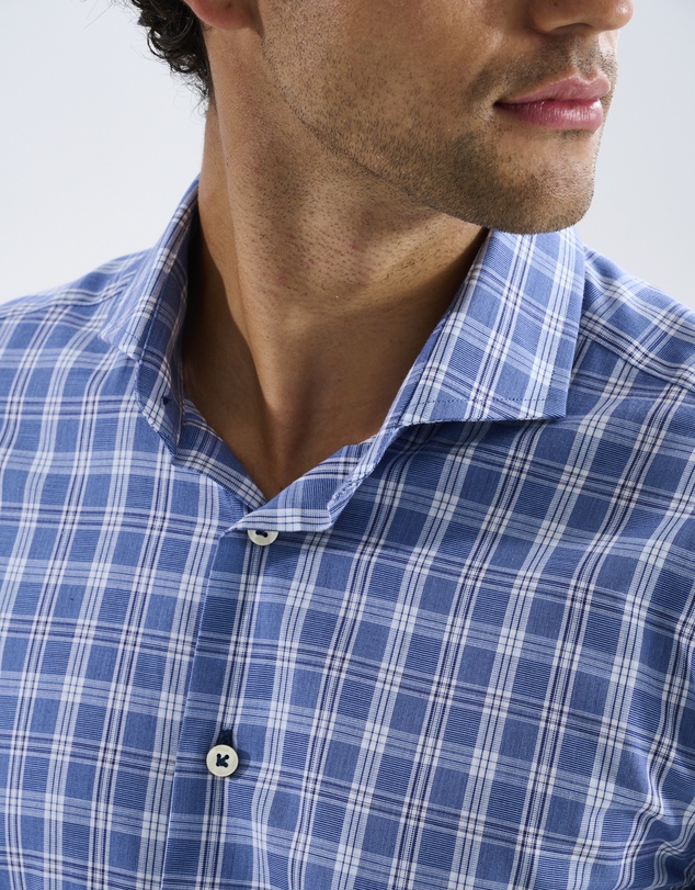 3 Wise Men - 3 Wise Men Driftwood Blue Check Shirt