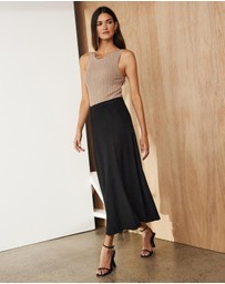 Atmos&Here - Lilee Ponte Flare Midi Skirt