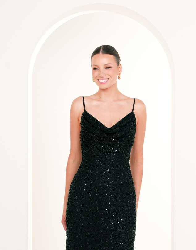 Pilgrim - Lalor Cowl Neck Beaded Gown