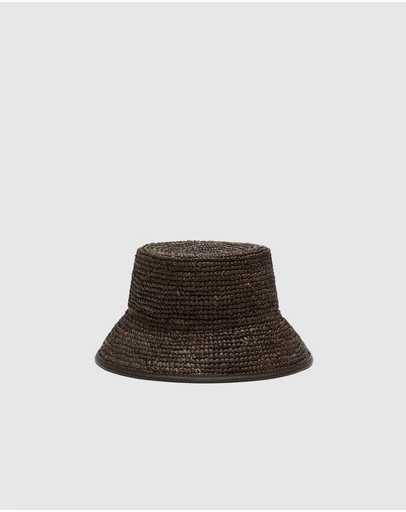 Seed Heritage - Trim Detail Raffia Bucket Hat