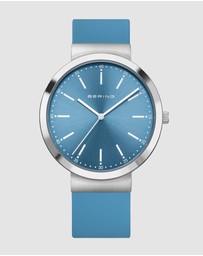 Bering - Bering Gents 41mm Acrtic Blue Dial Arctic Blue Silicon Strap Watch