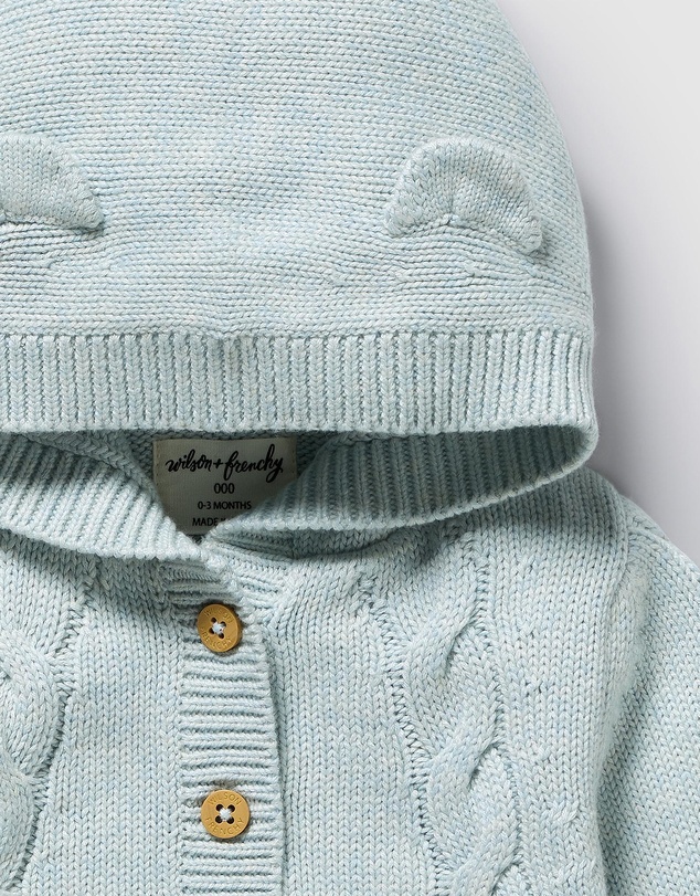 Wilson & Frenchy - Organic Knitted Cable Jacket - Babies