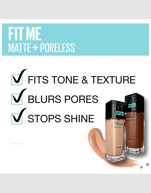 Maybelline - Fit Me Matte Poreless Mattifying Liquid Foundation