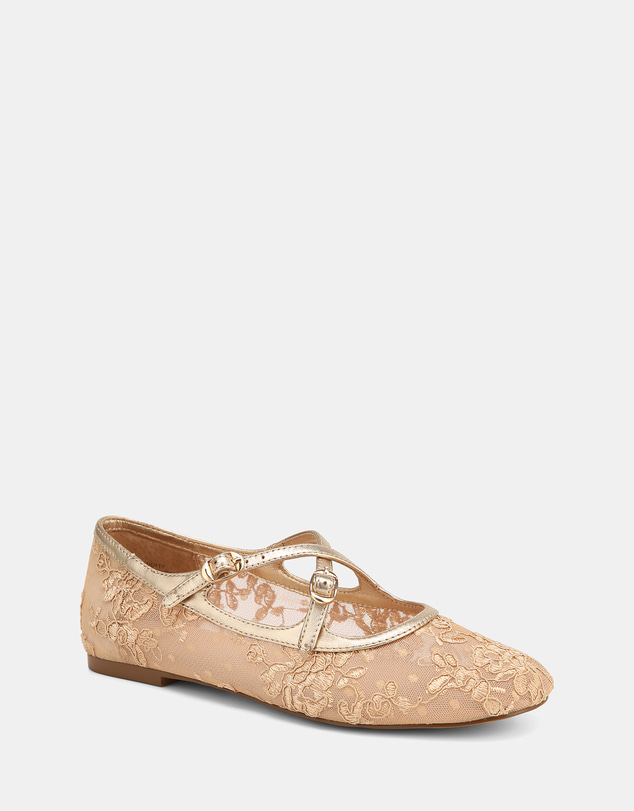 Wittner - Dotty Lace Mesh Textile Ballet Flats