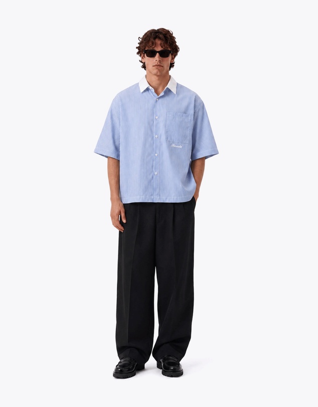 Zanerobe - Bankers Box Crop Shirt Blue White