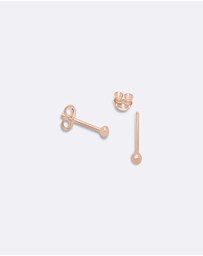 Ichu - Tiny Rose Gold Ball Studs
