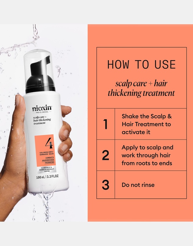 Nioxin - Nioxin System 4 Scalp + Hair Thickening Treatment- Serum For Damaged Hair With Progressed Thinning 100ml