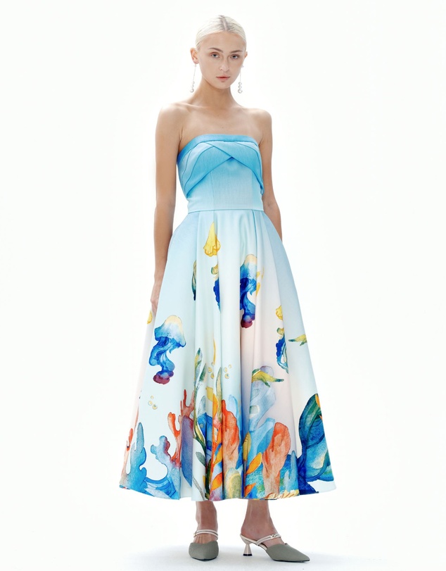 JUSTIN TONG - Aquarelle Midi Dress