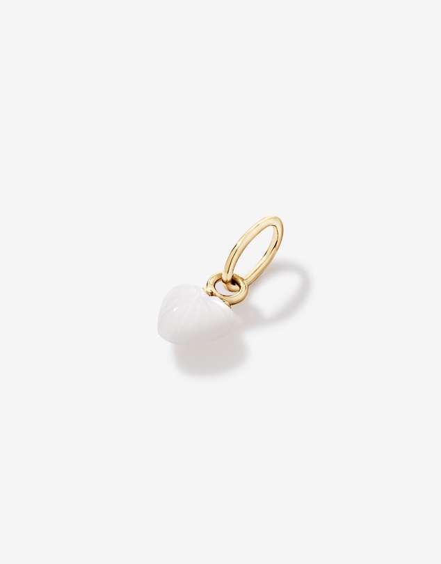 Michael Hill - Mother of Pearl Sunray Heart Micro Pendant in 10kt Yellow Gold