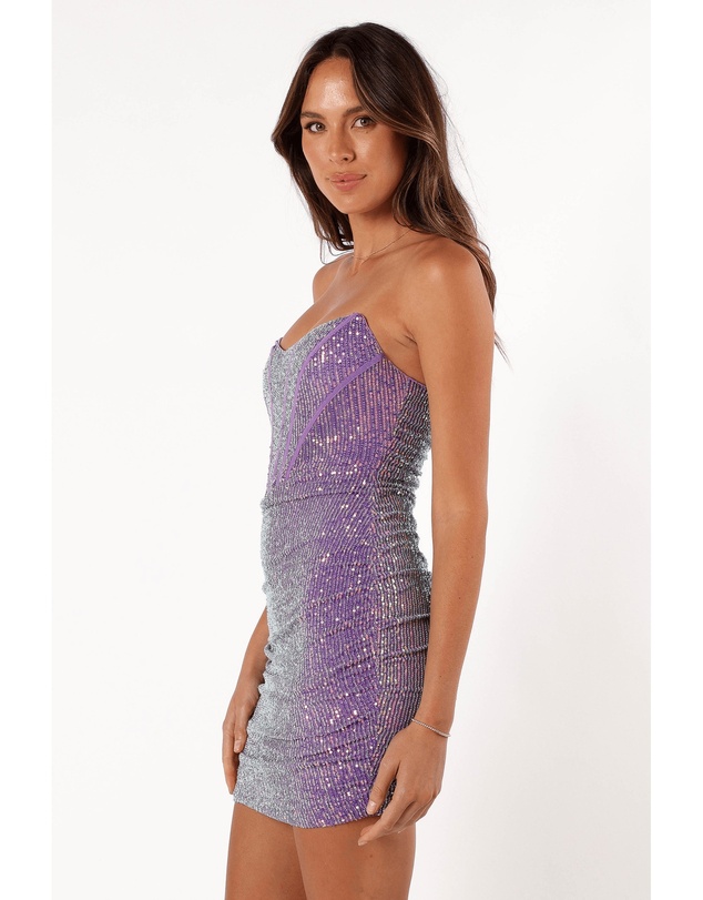 Petal & Pup - Avril Sequin Mini Dress - Purple