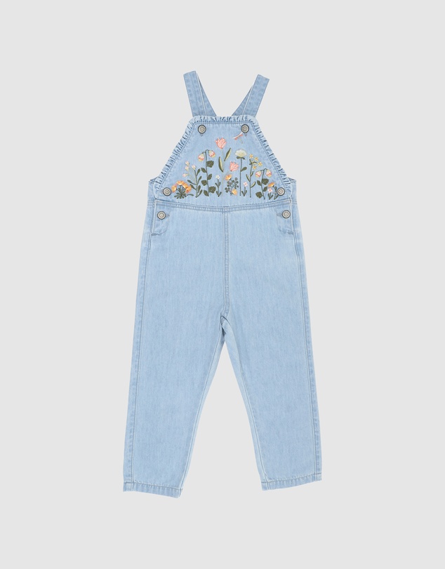 Fox & Finch - Botanica Embroidered Overalls 3-5 Yrs