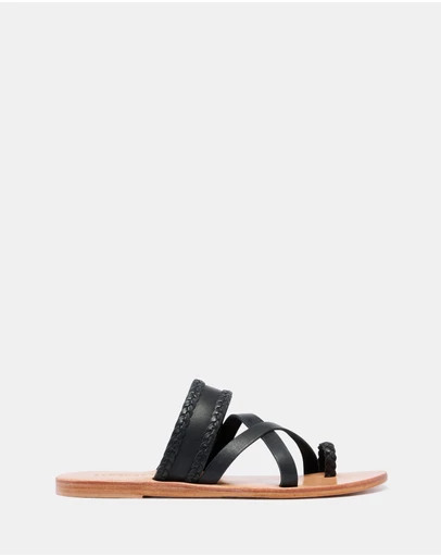Just Because - Awhadi Leather Flat Sandals