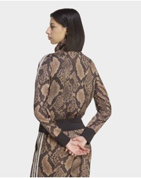 adidas Originals - SATIN SNAKE PRINT FIREBIRD TRACK JACKET Womens