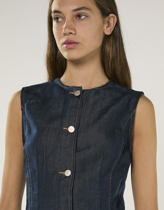 Glamorous - Denim Sleeveless Blouse