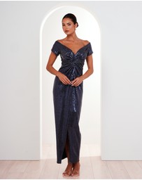 Pilgrim - Raven Off Shoulder Twist Gown